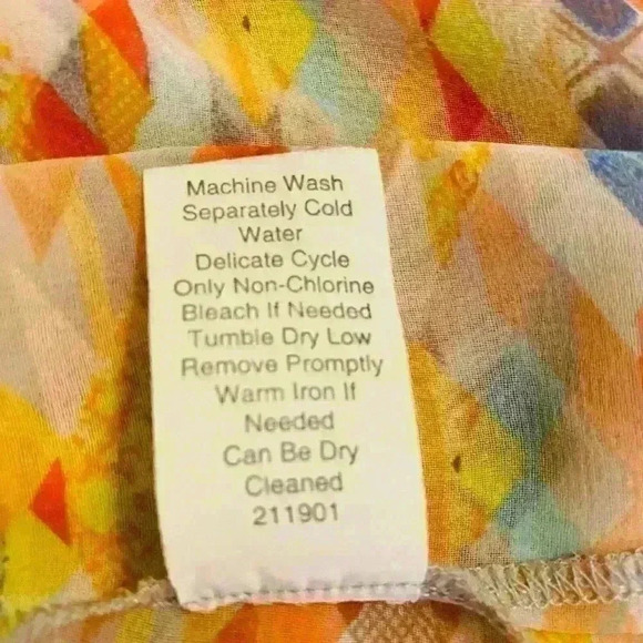 CAbi long sheer medium Avery Tunic colorful southwestern design - Picture 8 of 8